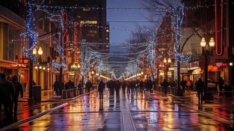Holiday Lights Hanging in Alpharetta, GA